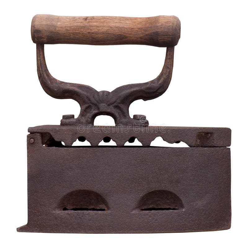 Old pressing iron stock photo