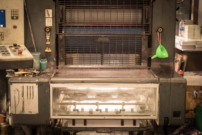 Old printing machine stock image. Image of shop, machine 90592071