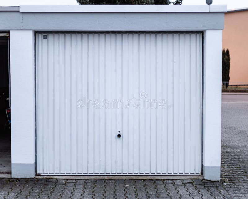 Old Private Garages for Storage or Cars in Rows in Germany Stock Photo Image of door, uniform