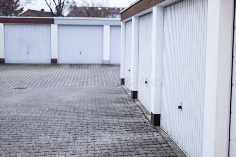 Old Private Garages for Storage or Cars in Rows in Germany Stock Photo Image of germany