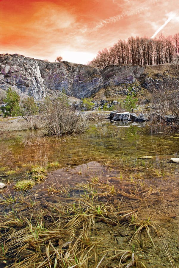 Old quarry stock image. Image of clean, environment, pond 7701905