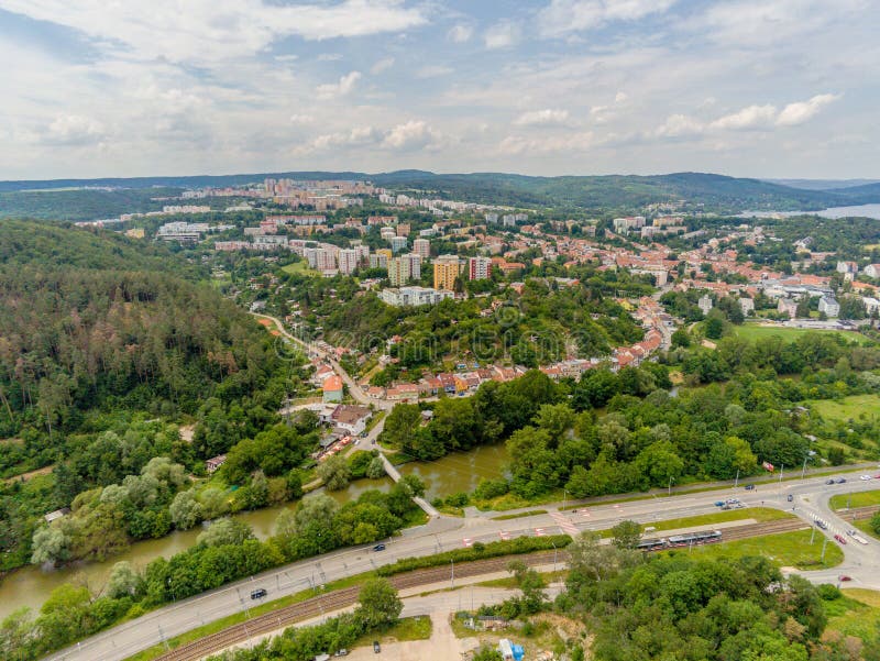 The old quarry in Brno-Komin from above royalty free stock photo The old quarry in Brno-Komin from above royalty free stock photo