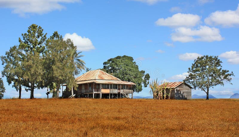 Old Queenslander Style Home. Stock Photo - Image of roof, winter: 21372706