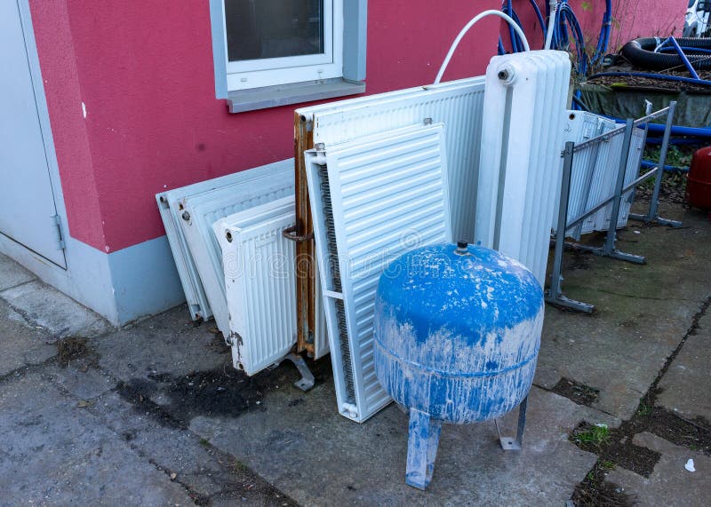 Old Radiator Heater Recycling Center Stock Photo Image of appliance