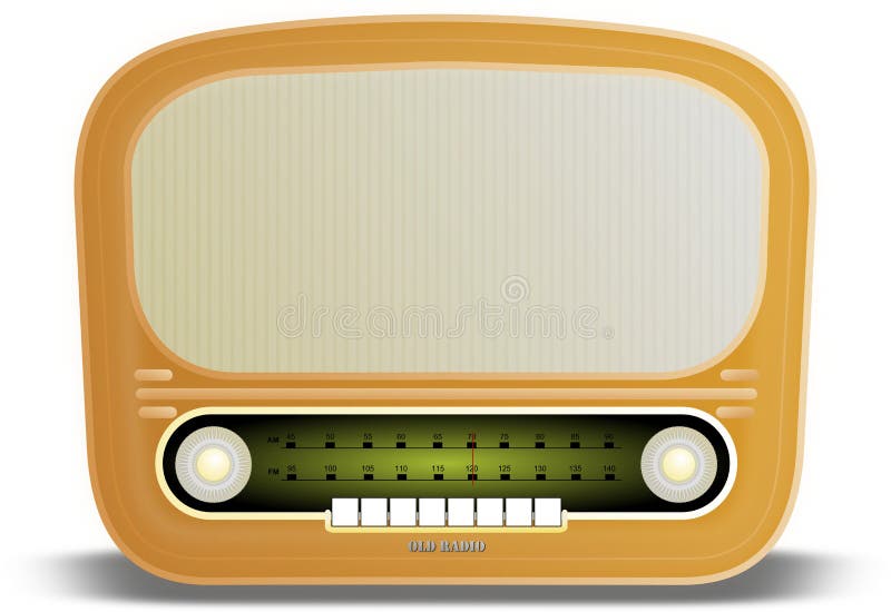 Old radio stock illustration. Illustration of speaker - 40329459