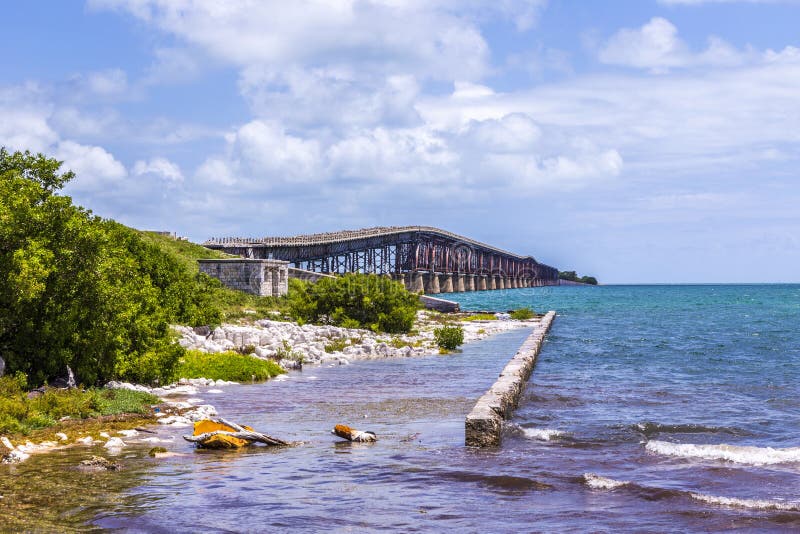 Old railway bridge at Bahia Honda near Key West