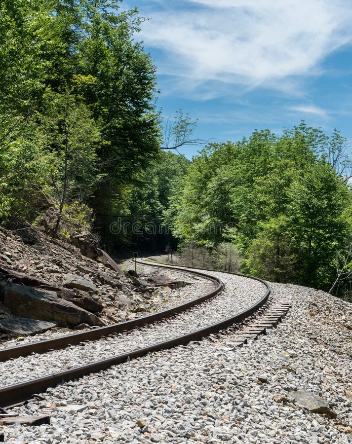 Old railway track at High Falls of Cheat