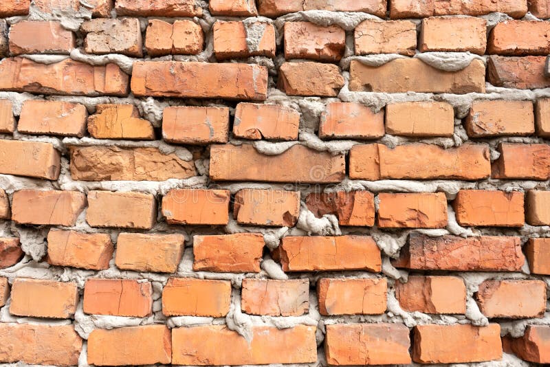 Old Brick Wall Falling Apart Background Stock Image Image of