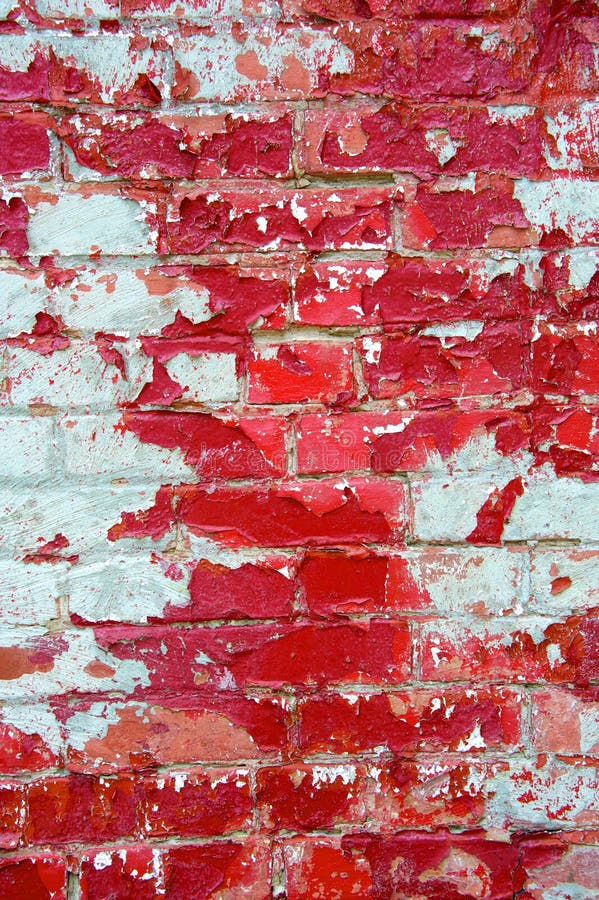 Old red brick wall