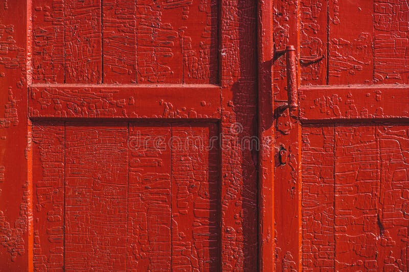 Old red door