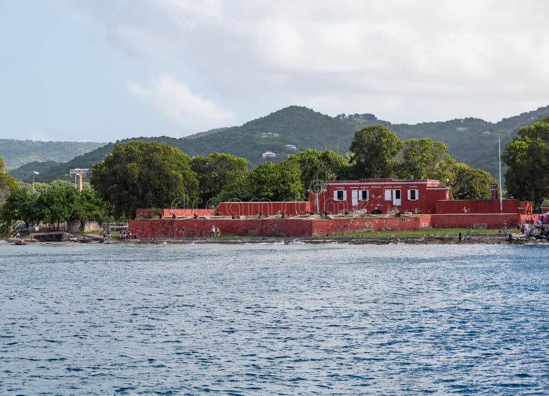 Old Red Fort on St Croix Coast Stock Image Image of travel