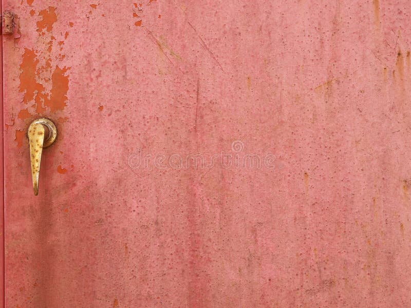 Old red painted steel door royalty free stock images