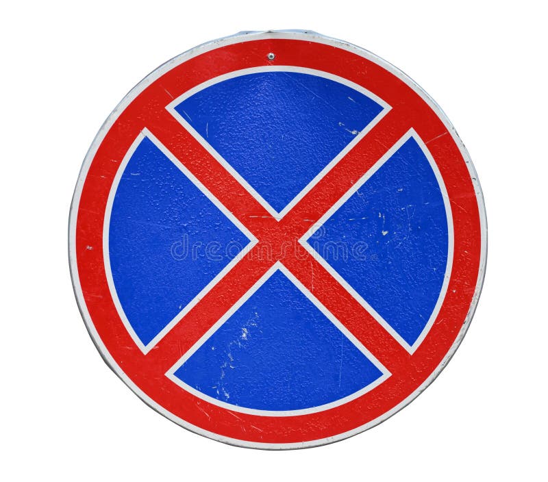 Step by step guide to create Road sign circle blue background red cross