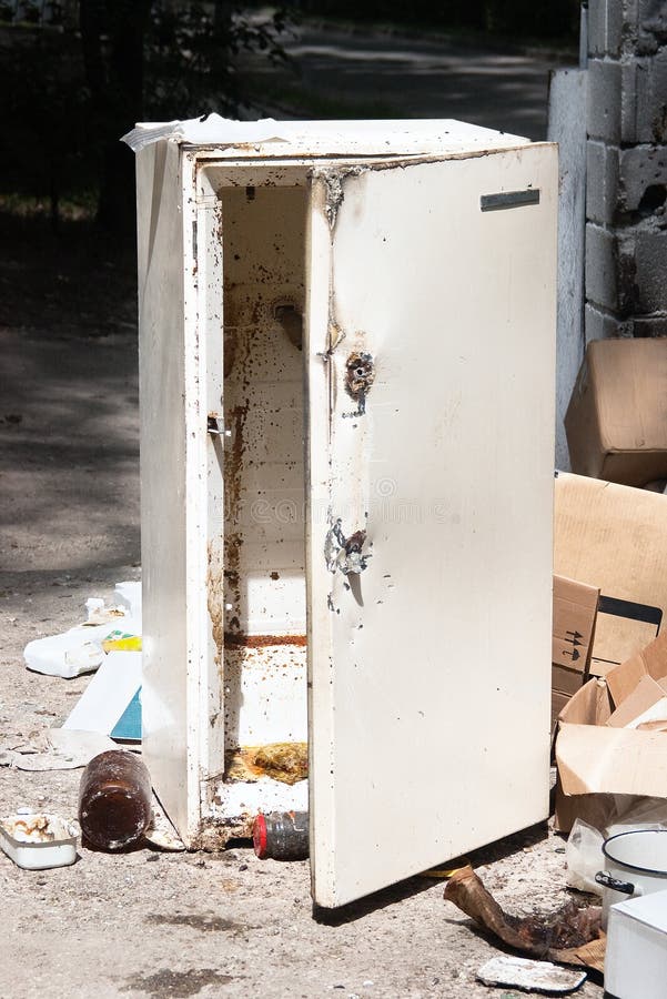 Old refrigerator at the dump