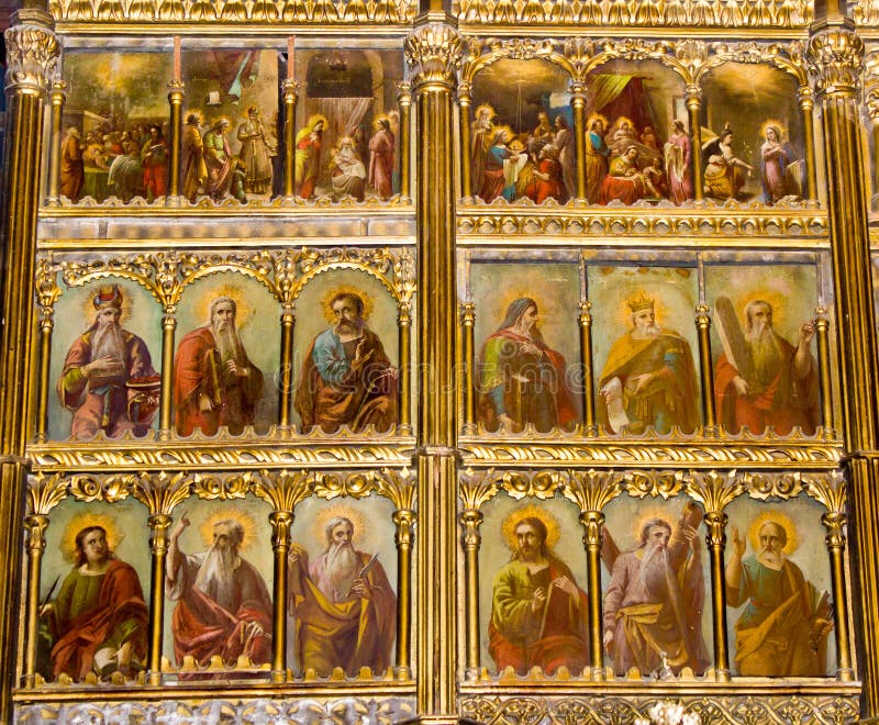 Old religious painting stock photo. Image of jesus, pastor - 21818768