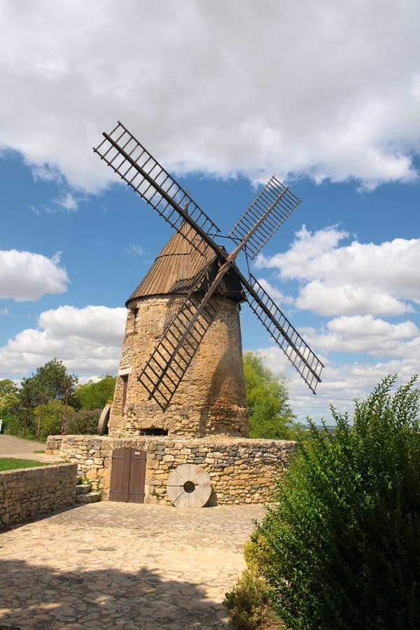 Old renovated windmill Castelnaudary in the French Aude