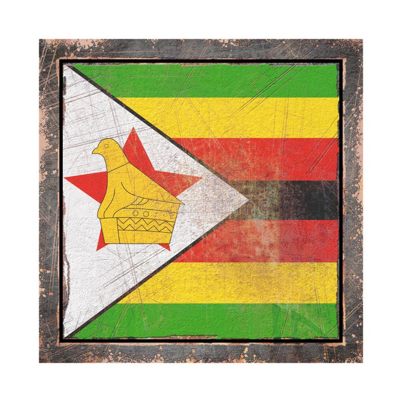 Old Republic of Zimbabwe Flag Stock Illustration Illustration of