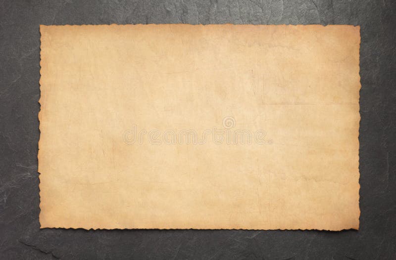 Old retro aged paper parchment on slate royalty free illustration