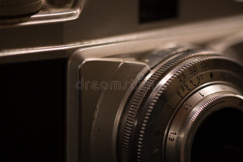 Old retro analog camera stock photo. Image of photograph 142996486