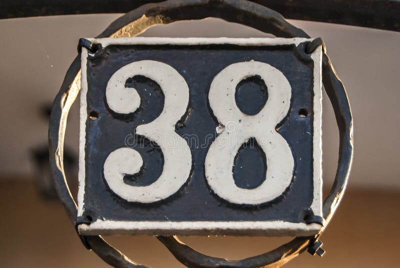 Old Retro Cast Iron Plate Number 38 Stock Photos Free & RoyaltyFree