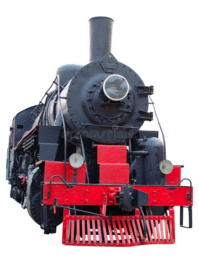 Old (retro) steam engine (locomotive).