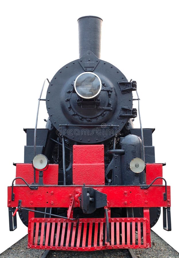 Old (retro) steam engine (locomotive).