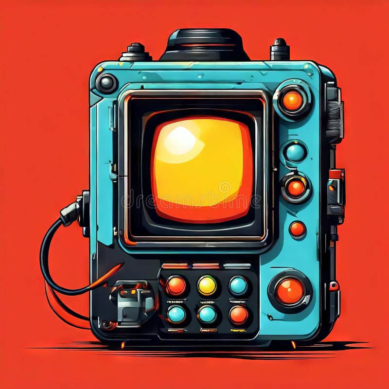 Old retro video game camera by sd royalty-vrije illustratie.