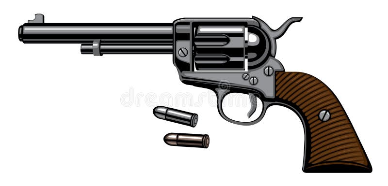 Revolver duel stock illustration. Illustration of crime - 21632908