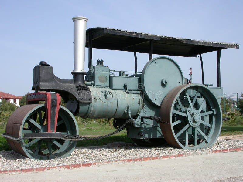 Old road-roller royalty free stock photography