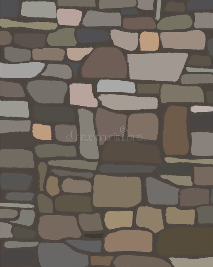 Old rock stone wall texture. vector