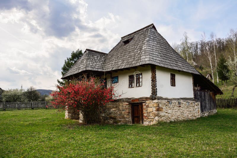 Old romanian peasant house, Village Museum, Valcea, Romania