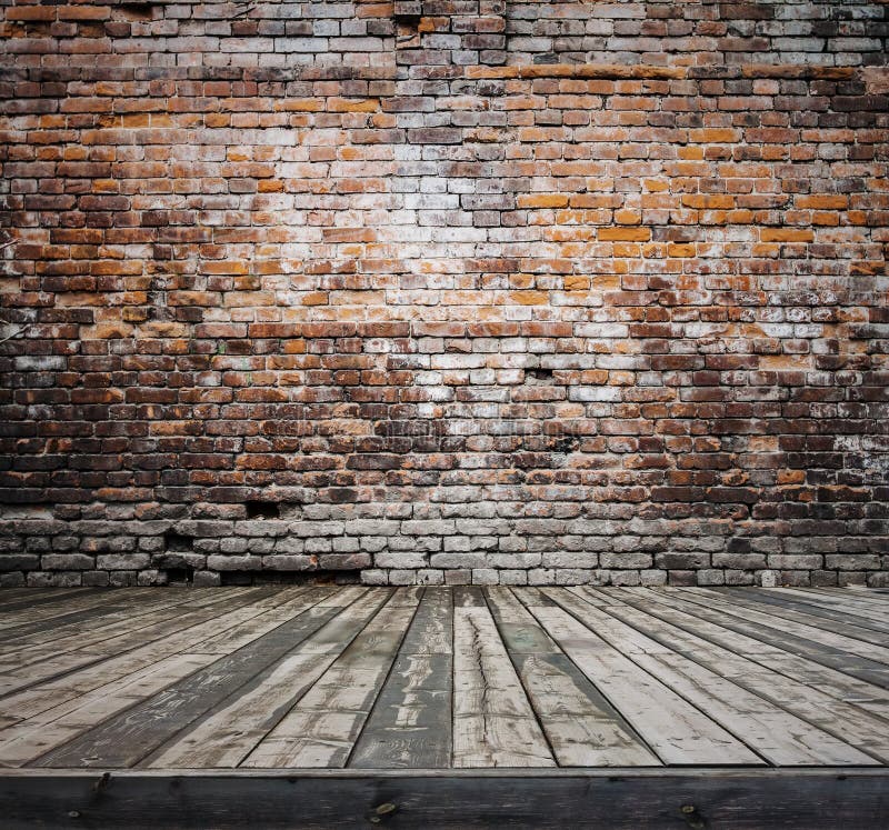 Old room with brick wall