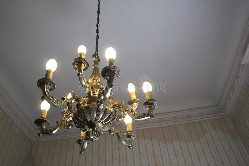 Old room and chandelier