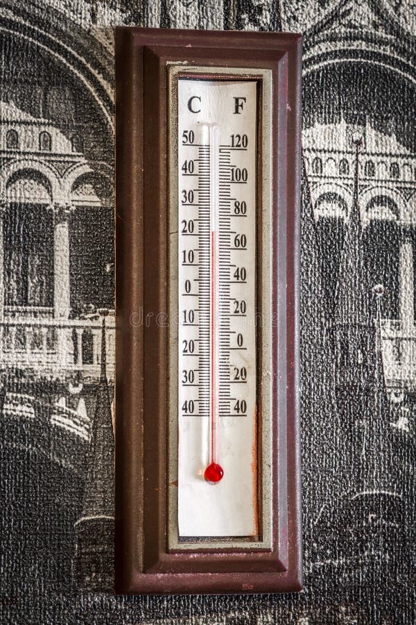 Antique Recording Thermometer seen in showroom window, str…