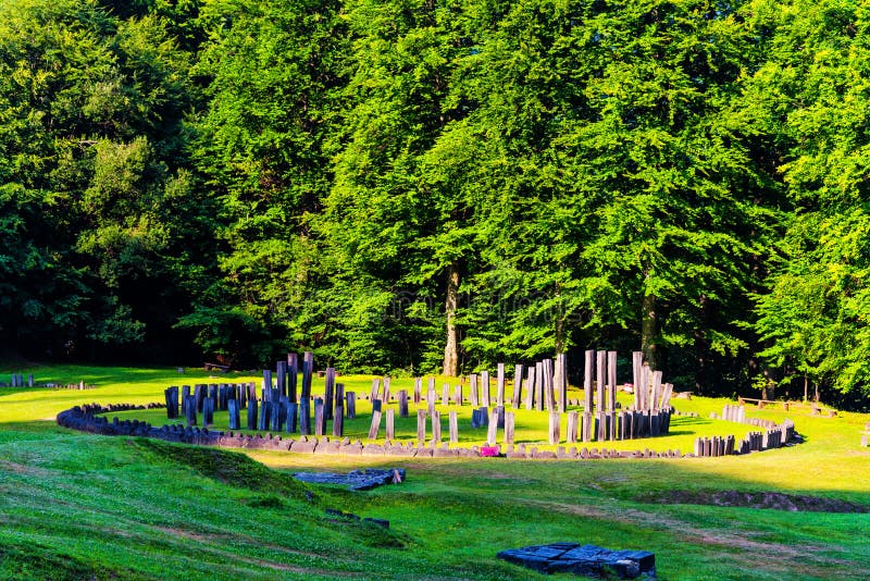 Old ruins in Carpathian Mountains, Sarmisegetusa ,Romania