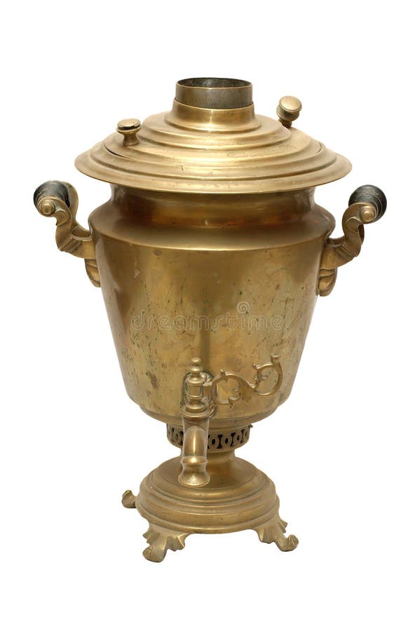 Old russian samovar stock photos