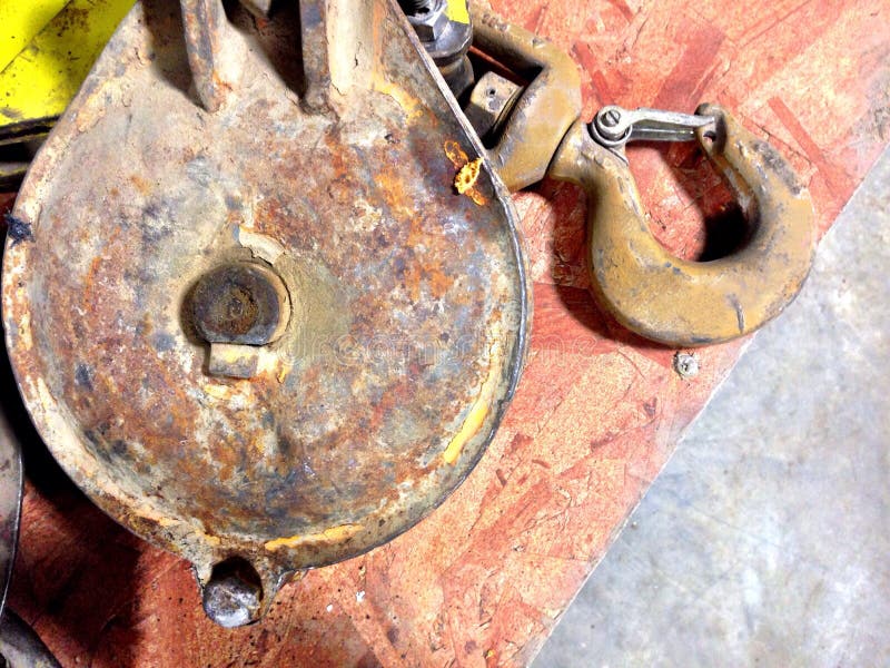 Old rusted pulley stock image. Image of patina, closeup 39614645