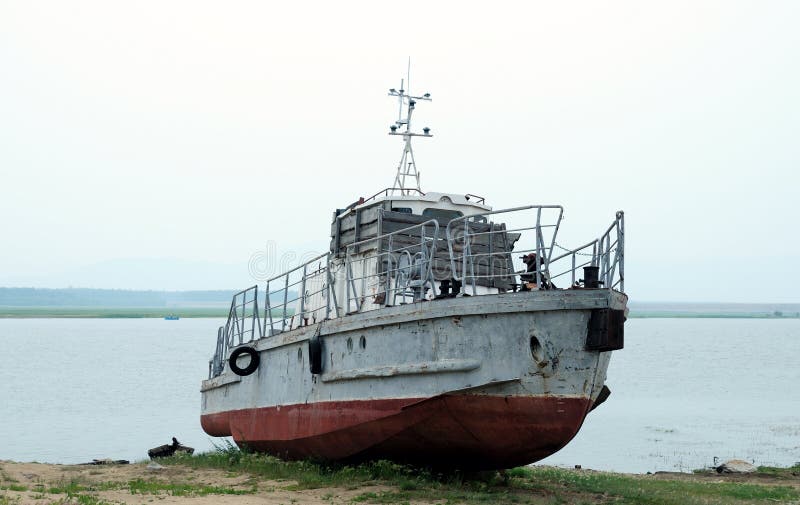 Old rusted ship. royalty free stock photography