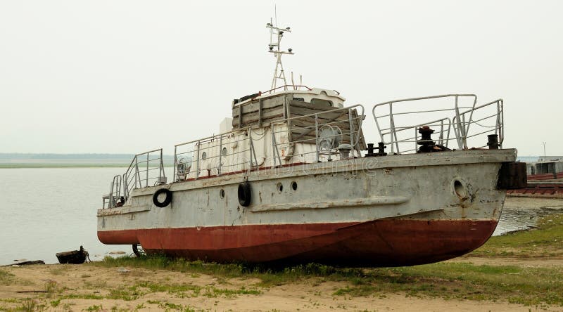 Old rusted ship. stock images