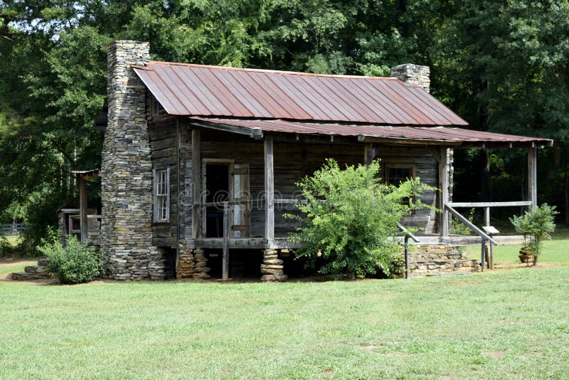 Old rustic log cabin