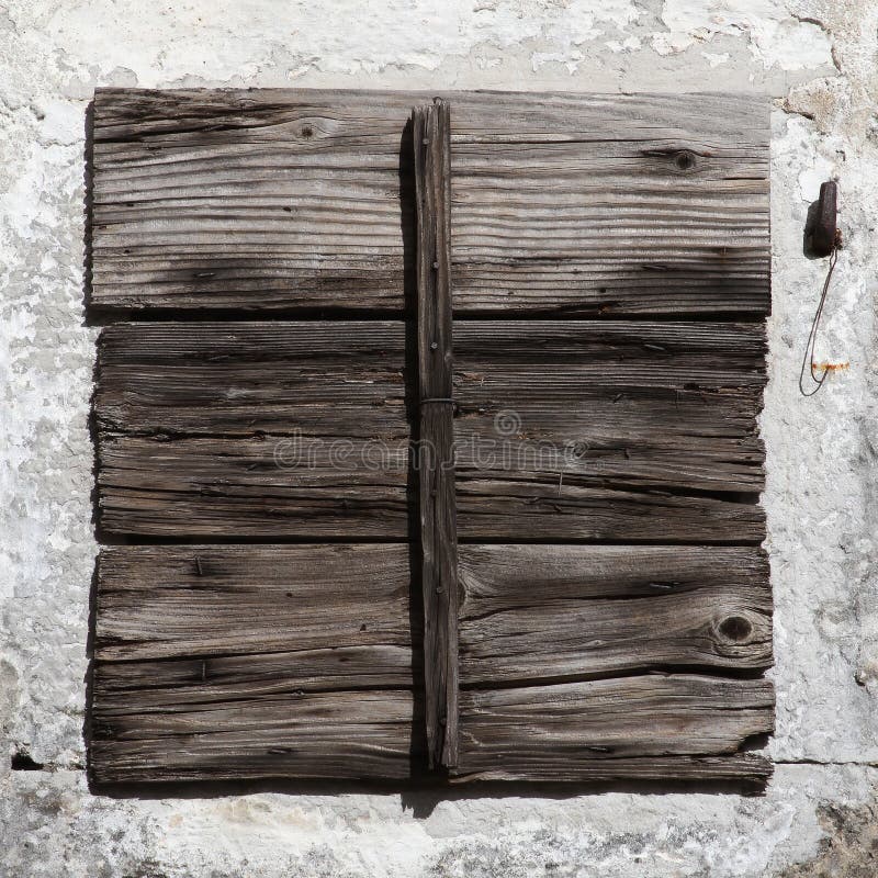 Old rustic wooden window