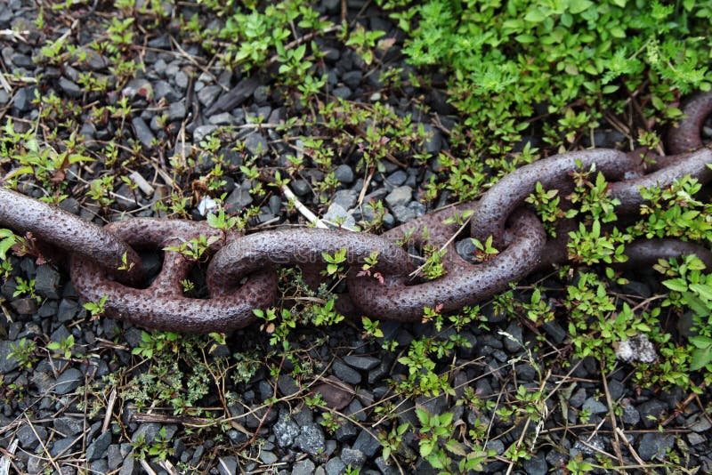 Old rusty chain stock photography