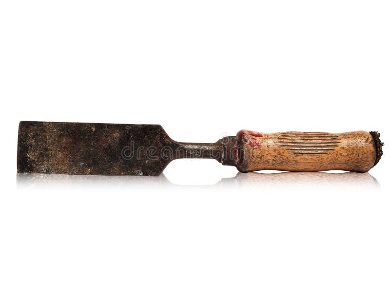 Stone Age Tools Isolated on White Background Panoramic View Stock