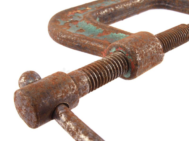 Old and rusty Gcramp stock image. Image of close, cramp 42630449