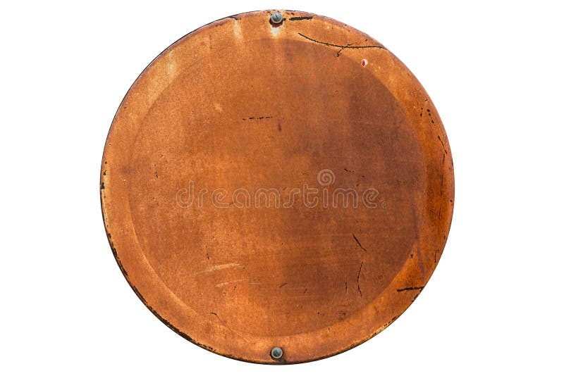 Download Old Rusty Grunge Round Shape Empty Banner Isolated Stock Image - Image of isolated, grunge ...