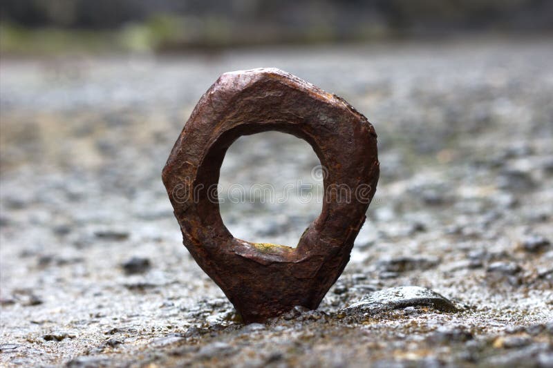 An old rusty iron ring