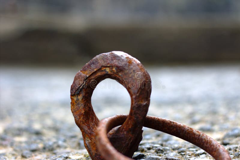 An old rusty iron ring stock image. Image of connection 76781355