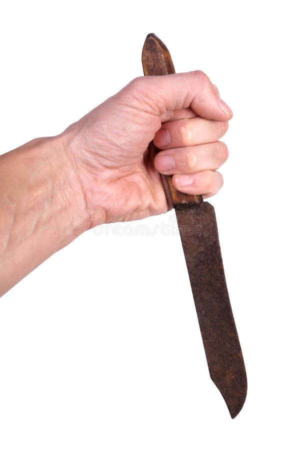 Old rusty kitchen knife stock image. Image of iron, dagger 27588469
