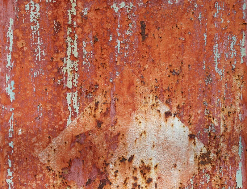 Old Rusty Metal Plate with Cracked Paint. Stock Photo Image of metal