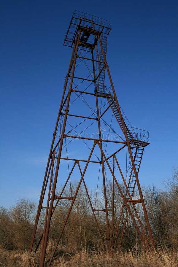 The old rusty oil derrick